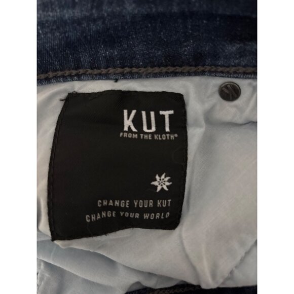 Kut from the Kloth Jeans Plus 20W Boyfriend Distressed Blue Denim Stretch Casual - Picture 6 of 15
